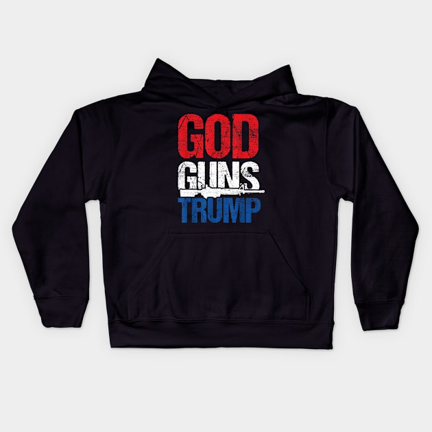 4th Of July - Patriot Republican Pride USA God Guns Trump Kids Hoodie by Haley Tokey